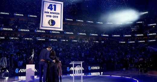 Dallas Mavericks retire Dirk Nowitzki's #41 jersey in special tribute