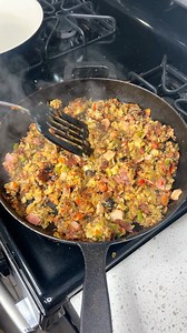 14K views · 115 reactions | CastIron Breakfast Skillet Recipe Perfect for the Family Rebecca makes breakfast using her CastIron Skillet. This Breakfast is so easy and pleases the masses when you have guests over for Breakfast. This Original Video was Produced by Rebecca's Kitchen and Network Media | Family Style Cooking | Facebook