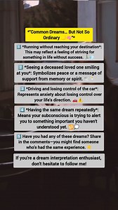 Dream Interpretation 🌙 Meanings, symbols, and insights. Leave your dreams in the comments and they will be interpreted in upcoming videos. Don’t forget to like and follow ✨ | Dream interpretation