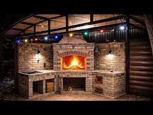 Build a Firebrick BBQ & Oven 🔥 Full Build From Foundation to Rotisserie Chicken