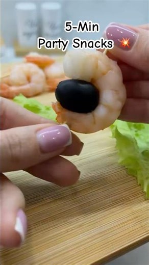 Party Appetizer Recipes in 5 Min! Canapé Idea! #snacks #easyrecipe #shorts