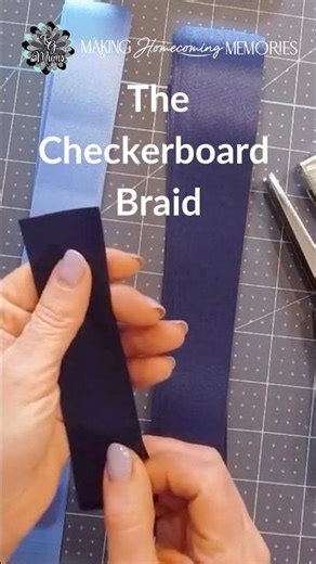 Learn How to Make the Checkerboard Braid for Homecoming Mums and Garters #hoco #ribbon