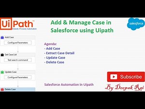 Add and Manage case in Salesforce using Uipath | Salesforce Automation