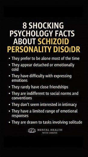 Shocking facts about Schizoid personality disorder #mentalhealthawareness #mentalhealthadvocate | Mental health with Omoye