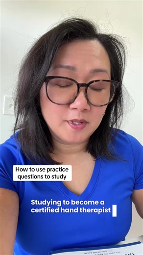 Practice questions help you to prepare for the CHT exam. I’m hosting a free masterclass if you are studying. #futurecht #occupationaltherapist #physicaltherapist #handtherapist