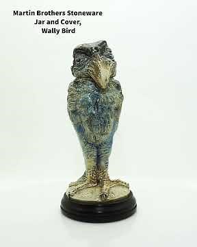 Martin Brothers Stoneware Jar and Cover, Wally Bird