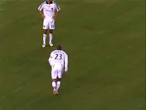 David Beckham scores for LA Galaxy vs. D.C. United 08/14/07