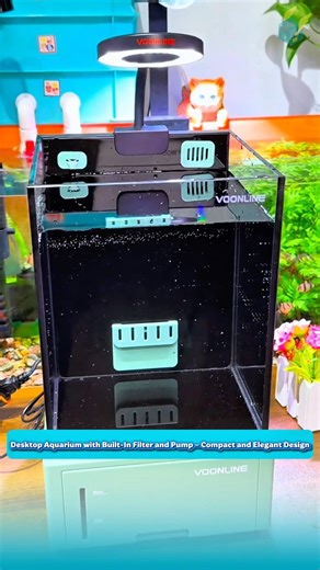 Desktop Aquarium with Built-In Filter and Pump – Compact and Elegant Design