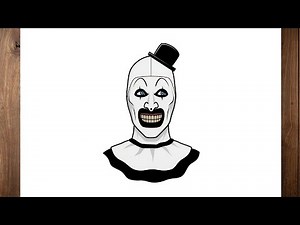 How to draw art the clown step by step easy