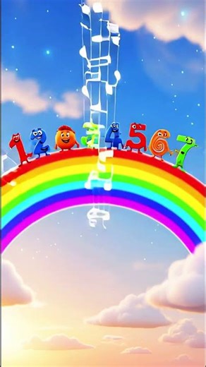 Rainbow Counting Kids Song #shorts #shortsfeed