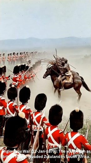 1879 Start of the Anglo-Zulu War: British forces invaded Zululand. #history #historytoday #usa #zula