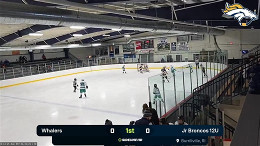 Jr Broncos 12U vs. Whalers (2026.01.24) See highlights at https://sidelinehd.com/JrBroncos12U Powered by https://sidelineHD.com #sidelineHD #hockey #sidelineHDLIVE Any music is in the background of a public sports game and not controlled by the content creator. Although "we don't own the rights to any music", "incidental use" rules apply to copyright infringement. | Burrillville Junior Hockey League