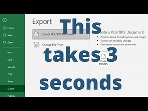 Convert Excel to a PDF in 3 seconds