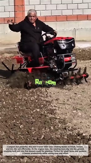 Amazing, Mini Tractor Tiller Machine! Soil Turning Beast 🚜