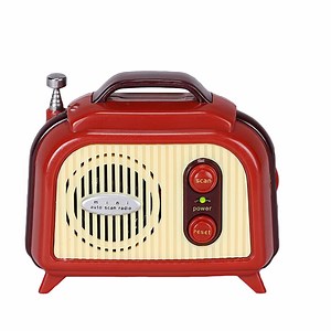 Sourcingbay Portable Vintage FM Radio, Battery Powered Mini Retro Radio with Auto Scan, Strong Signal Reception, Built-in Speaker, Compact Travel Design