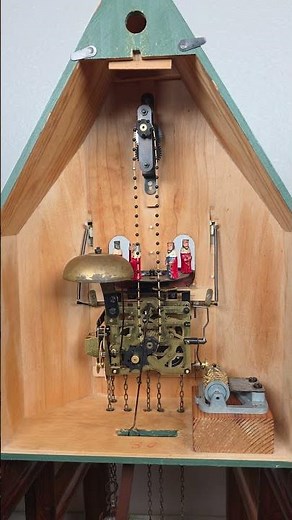 How Vintage Numberg Church of Our Lady German Cuckoo Clock Works