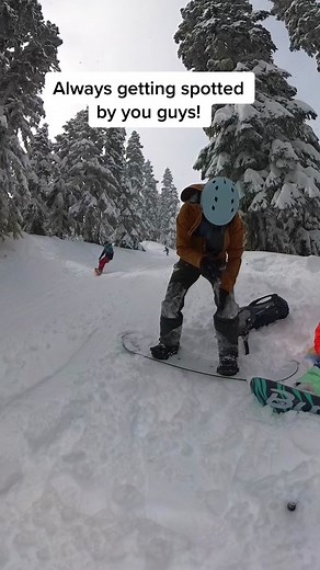 Can’t even hide in the forest!🫶 #wearefamily #snowboarding