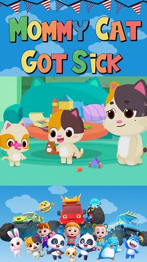 Cat Mommy Needs Rest | Kids Doctor Role Play | BabyBus Sing-Along