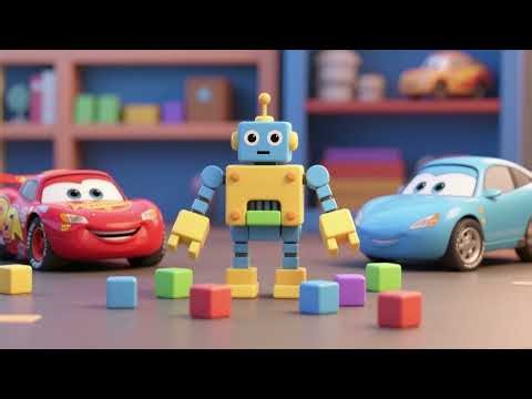 Cars Build a Shape Robot with Blocks | Fun Kids Songs & Nursery Rhymes