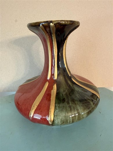 Vintage Studio Pottery Vase | Mid Century Art | Boho Home Decor | Unmarked Pottery - Etsy