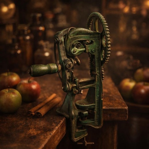 Antique Green Cast Iron Apple Peeler, Farmhouse Kitchen Decor - Etsy