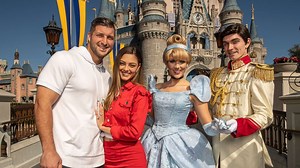 Tim Tebow and his fiancee, former Miss Universe Demi-Leigh Nel-Peters, visit Disney World to celebrate engagement