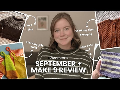 Frogging my cabled cardigan, autumn cast ons, and reviewing my Make Nine plans / fall 2025