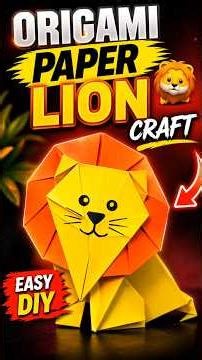 Craft Origami Paper Lion... 🦁. #shorts #craft #origami #usa #diy