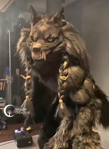This incredibly realistic werewolf costume
