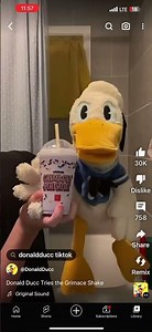 Donaldducc dies of grimace shake FLASH WARNING ⚠️ #donaldduck #funny #meme #veryfunny