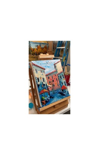 Italian art with acrylic#painting #acrylicpainting