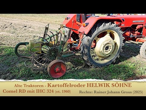 Alte Traktoren - Kartoffelroder HELWIK SÖHNE Comel RD mit IHC 324 (et. 1960)