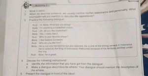 1 Activity 11 Work in paist2 Whan we gesarbe somoche wo usall... | Filo