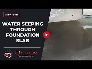 Water Seeping Through Foundation Slab