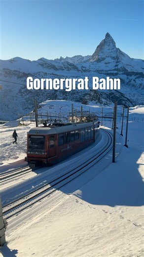 When the Gornergrat Bahn meets the Matterhorn #swissalps #zermatt #shorts