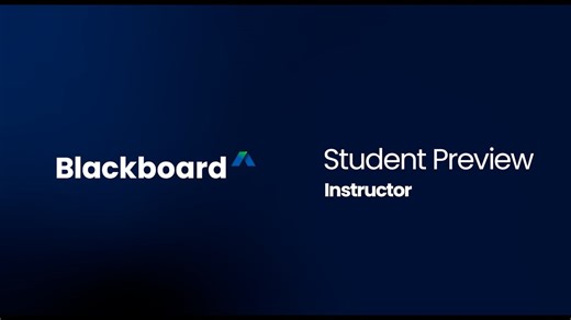 Student Preview in Blackboard for Instructors