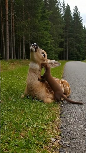 A Kind-Hearted Alien Rescues Deer from Deadly Weasel Attack!