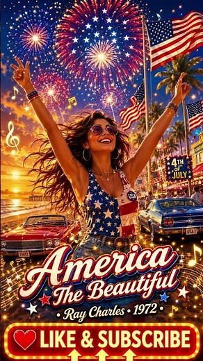 America The Beautiful 🇺🇸 Ray Charles 1972 #throwback #viral #music