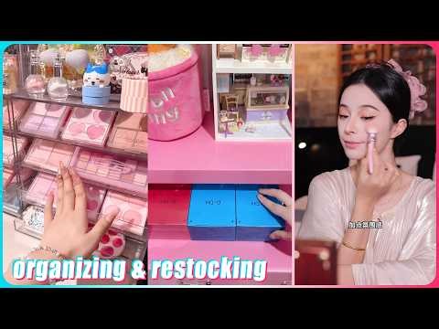 Mitsuisen ASMR☘️Organizing & restockingmy messy vanity✨Satisfying organizing asmr🌿511