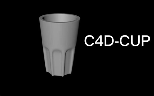 C4D-a cup（建模宝典）