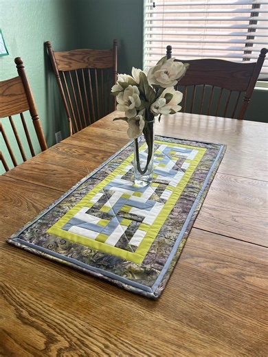 Handmade Quilted Batik Table Runner - Etsy
