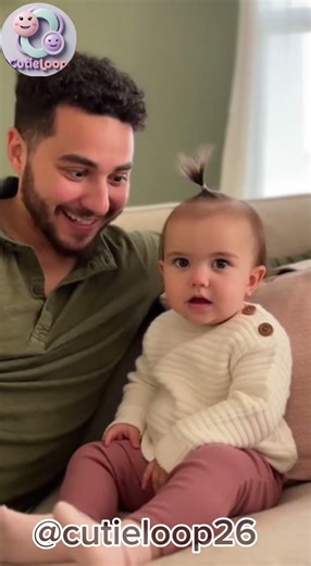 Baby Copied Daddy’s Funny Face! 😆👶 #shorts #cute