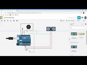 Simulation on tinkercad for accident avoidance system using arduino.
