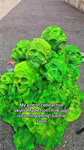 22K views · 291 reactions | I'm putting together a video of making a black light glowing pile of radioactive skulls made from milk jugs and expanding foam, full DIY tutorial coming soon and full showcase in a few days! Follow for more #art #creative #diy | Freddy Schramm | Facebook