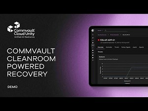Recover Faster After Ransomware | Commvault Cyber Recovery & Cleanroom Demo