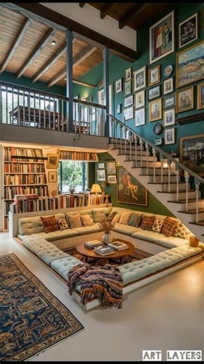 They Built a Living Room Around a Pit 😳 #homedecor #modernhome