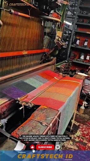 Efficient Textile Weaving Machine for Producing Fabric in Industrial Manufacturin#industrialmachines