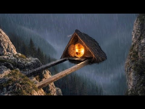 Building a Warm Log Cabin with a Clay Stove — Cozy Hidden Shelter | Bushcraft, Survival
