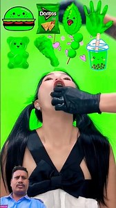 Random Green Food ASMR Mukbang #2🥝🥒🍏 #shorts #mukbang #asmr #viral