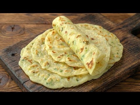 Garlic Flatbread - 5 Minute Liquid Dough! No-yeast, No-kneading, Quick and Easy!